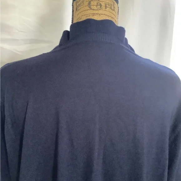 Lety & me 1X dark blue scallop sweater with 3 quarter sleeves - Picture 7 of 8